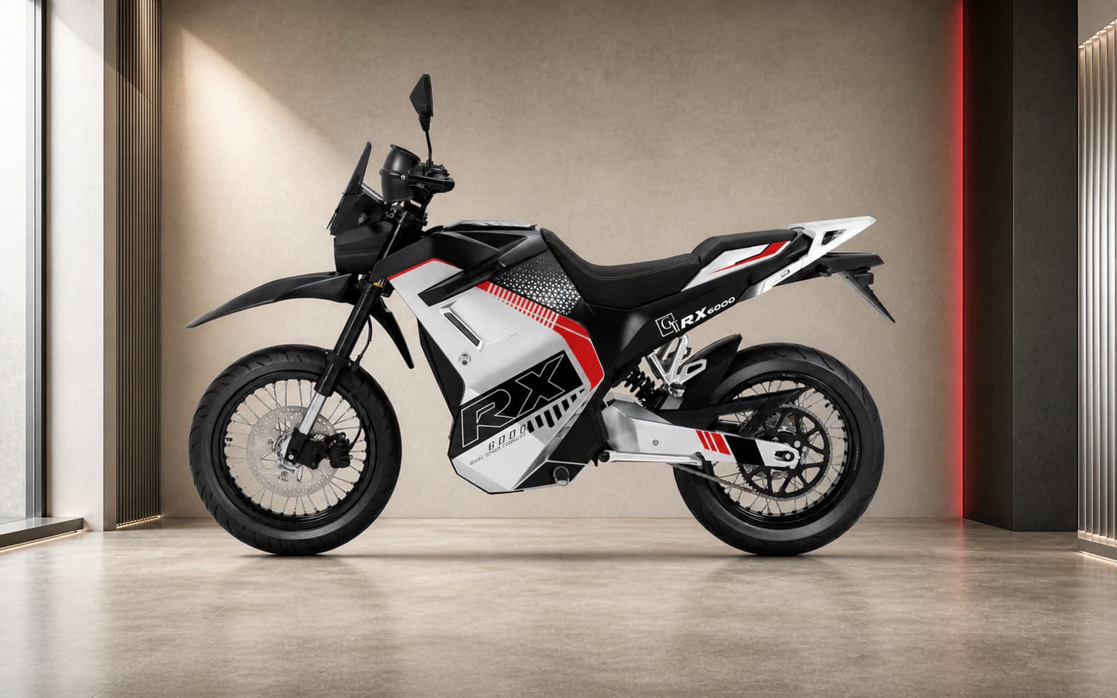 Fuerdi RX6000D в серебристой комплектации с жёлтым акцентом