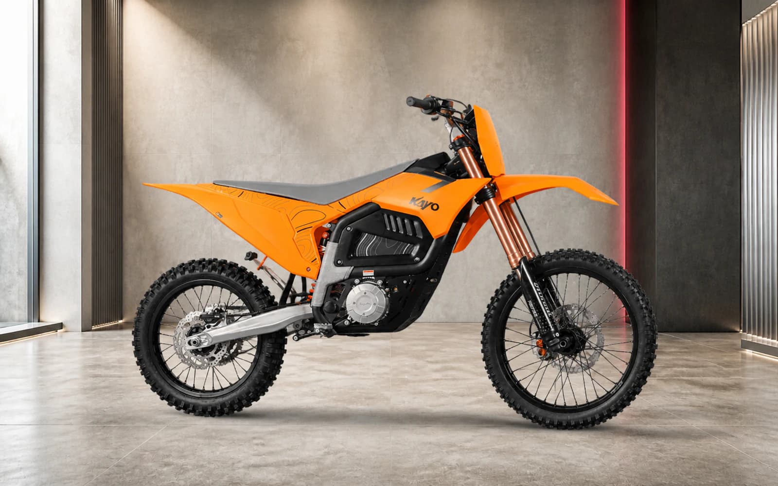 KAYO Alkaid eC2i в жёлтой электрической enduro-комплектации