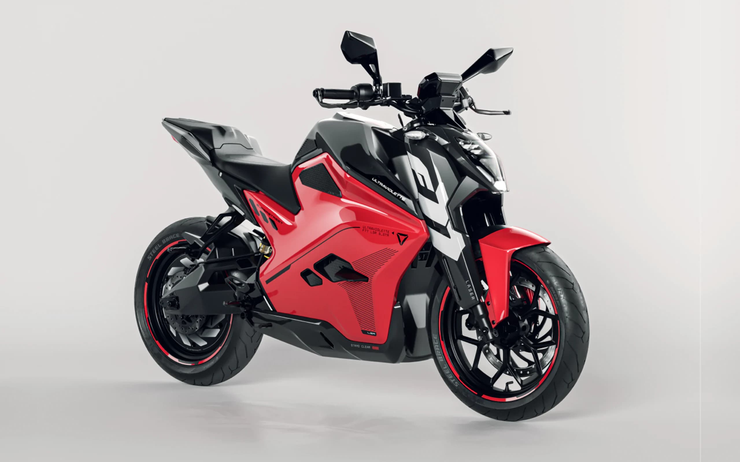 Ultraviolette F77 SuperStreet Recon в официальном исполнении TURBO RED